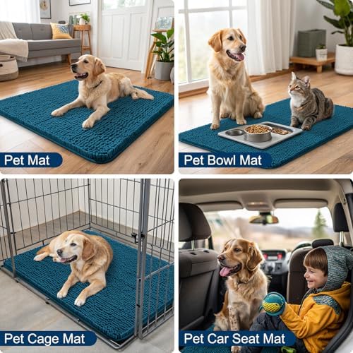 Smiry Dog Door Mat for Muddy Paws 70x32, Absorbs Moisture and Dirt Doormat - Image 6