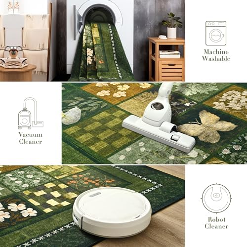Tepook 8x10 Dark Green Area Rugs - Image 7