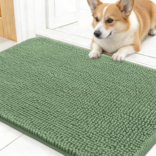OLANLY Dog Door Mat for Muddy Paws 24x16, Super Absorbent Mud Mat by OLANLY