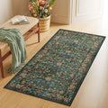 DUKINO 2x4 Rug, Washable Vintage Floral Bathroom Runner Rug by DUKINO