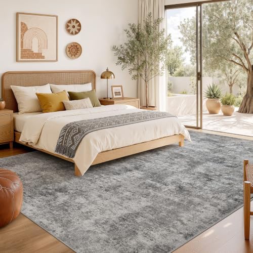 Nakagishi Boho 5x7 Area Rug Living Room Rugs Machine Washable Gray - Image 6