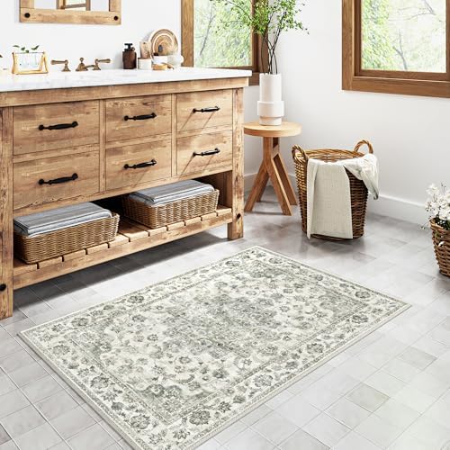 2x3 Green Neutral Area Rug - Image 2