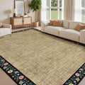 GarveeHome Washable Rugs for Living ROM 8 x 10 Large Area Rug Farmhouse Floral by GarveeHome