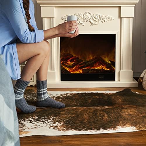 BENRON Small Faux Cowhide Rug, Cow Print Rug - Image 5