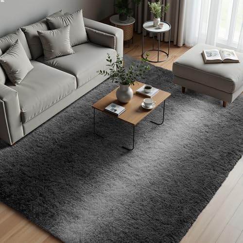 Zentavio Grey White Gradient Area Rugs - Image 4