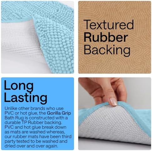GORILLA GRIP Chenille Bath Rug Mat - Image 4