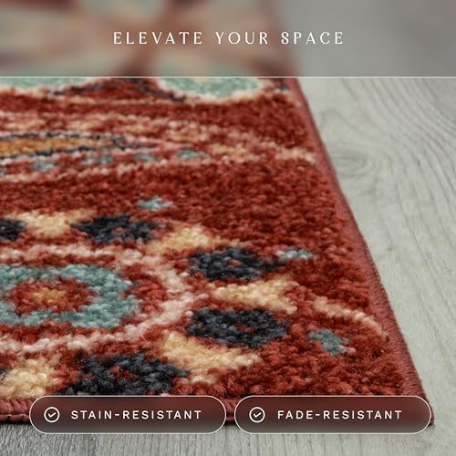 Maples Rugs Reggie Bohemian Floral Print Runner Rug - Image 5