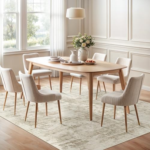 Soalmost 9x12 Area Rugs for Living Room Washable Rug Abstract Beige/Gray - Image 3