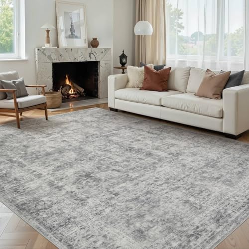 Rugxara Grey 6x9 Area Rugs Washable Rug - Image 4