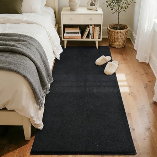 2x6 Pure Black Runner Rug Non-Slip Washable - Image 2