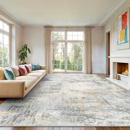 Amada Washable 9'x12' Abstract Area Rug by AMADAHOMEFURNISHING
