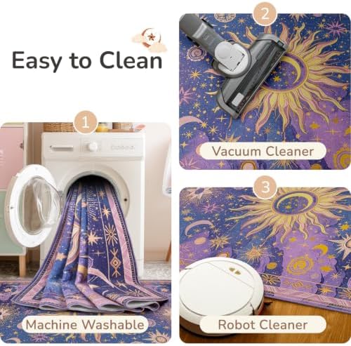 Vacuum-Friendly, 8x10 Washable Area Rug - Image 4