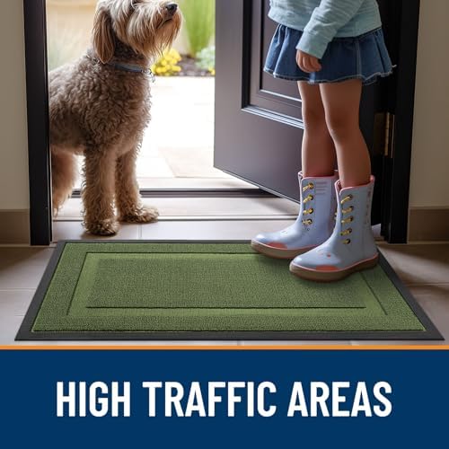 OLANLY Front Door Mat Outside 33x21, All-Season Heavy-Duty Rubber Doormat - Image 6