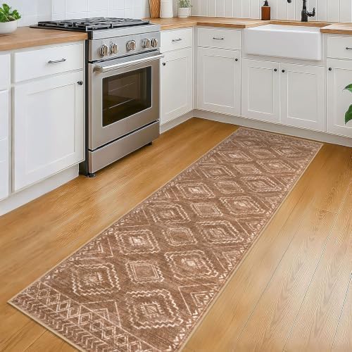 KILOCOCO Washable Runner Rug 2x6 ft Hallway Runners, Mocha Brown - Image 3