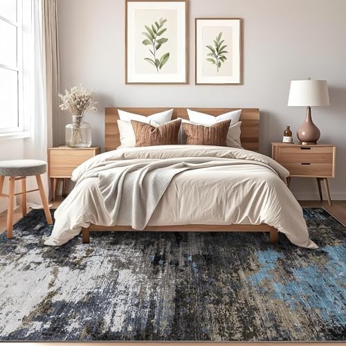 GarveeHome Abstract Area Rugs 5x7 Ultra-Soft Modern Indoor Grey Brown - Image 2