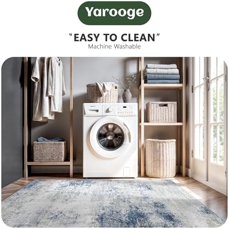 6x9 Area Rugs, Abstract Modern Ultra Soft Washable Rug, Non Slip Carpet - Image 6