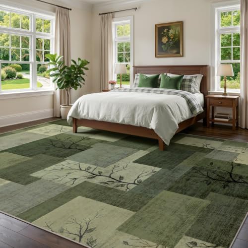 Large Area Rugs for Living Room, Modern Geometric Patchwork Carpet Non-Slip - Image 5