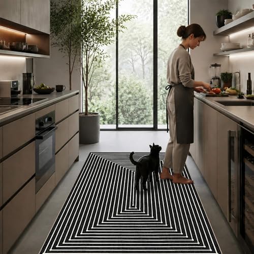 Washable 4x6 Rug Modern Abstract Area Rug - Image 4