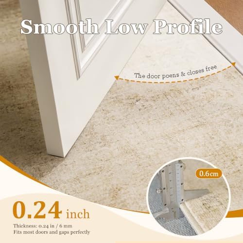 2x6 Washable Beige Vintage Distressed Runner Rug - Image 5