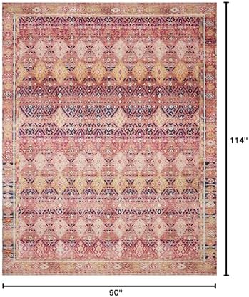 Loloi Layla Magenta/Multi 7'-6" x 9'-6" Area Rug - Image 2