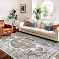 4x6 Living Room Area Rugs: Washable Boho Bedside Rugs Non-Slip Low Pile Small by HYHAOYUNLAI