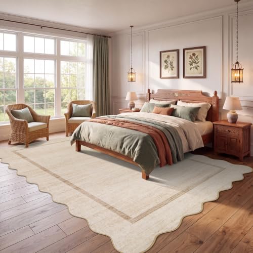 GarveeHome Scalloped Washable 9x12 Area Rug - Image 3