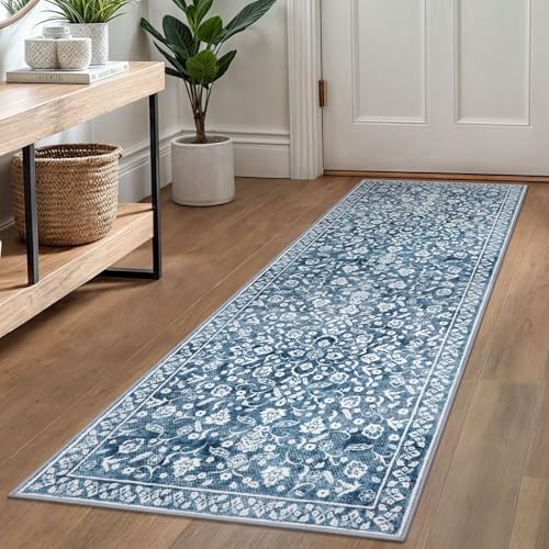 Washable Vintage 2x6 Runner Rug Non Slip Runners by SILOLOOM