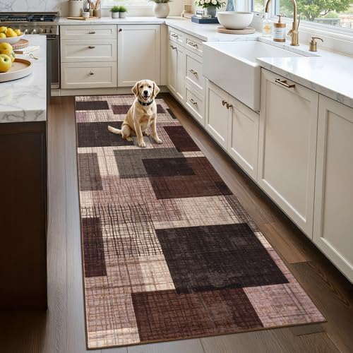Washable 3x10 Modern Geometric Runner Rug - Image 4