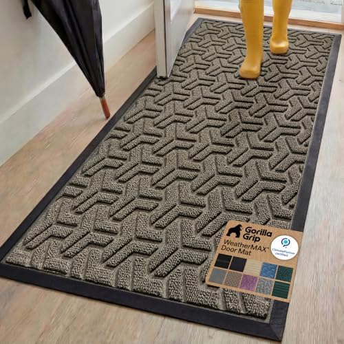 GORILLA GRIP WeatherMAX Door Mat, Indoor Outdoor Use by GorillaGrip