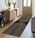 Rugalia Easy Jute Rainbow Runner Rug, 2x6 Black Washable Rugs Runner by Rugalia