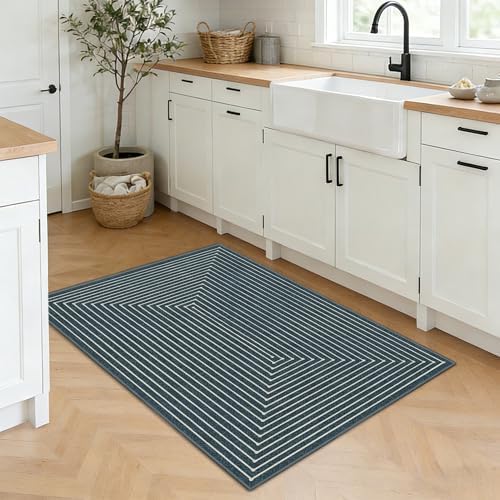 2x3 Entryway Rug Small Modern Abstract Door Mat - Image 3