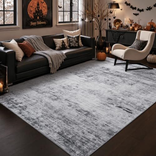 Toneed Washable 5x7 Grey Area Rug by Toneed