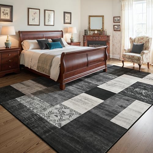 Tepook 4x6 Area Rugs for Living Room, Washable Large Geometric Bedroom Rug - Image 3