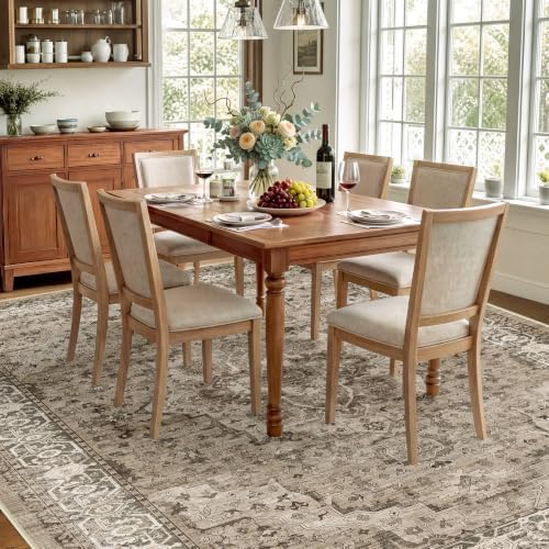 SameBed 8x10 Area Rug Living Room, Vintage Washable Carpet Brown - Image 2