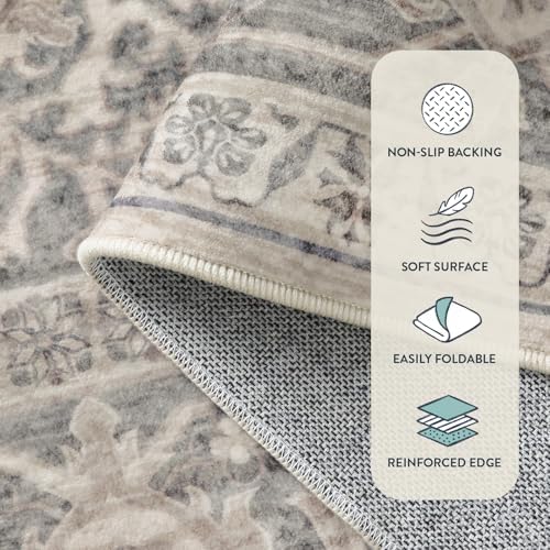 Lahome Oriental Kitchen Runner Rug Non Slip, 2x5 Washable Hallway Runner - Image 7