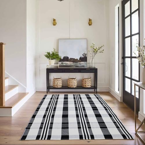 Fall Décor Plaid Rug, Layering Rug - Image 6