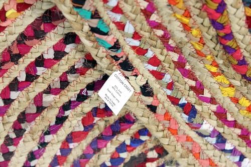 COTTON CRAFT Jute Chindi Braid Rag Rug - Image 4