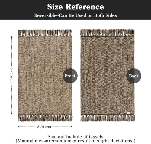 Collive 3' x 5' Indoor Entryway Rug, Boho Farmhouse Washable Kitchen Rug - Image 2