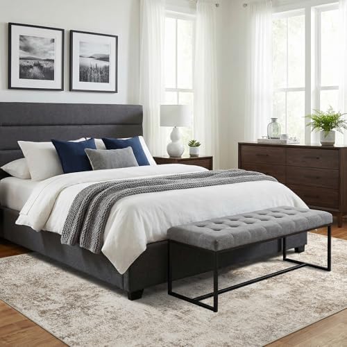 Puino 7x9 Washable Area Rug: Large Abstract Neutral Living Room Rugs Beige - Image 2