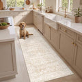 Soalmost 2.5'x8' Runner Rugs for Hallway, Washable Kitchen Runner Rug Beige by Soalmost