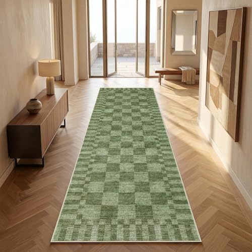 GarveeHome 2.5x8 Checkered Kitchen Runner Rug - Image 3