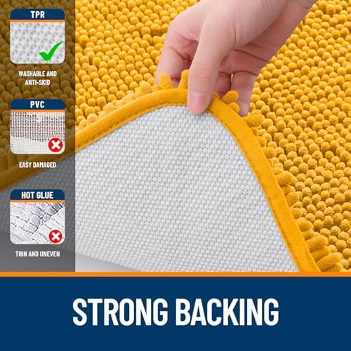 OLANLY Bathroom Runner Rugs 59x24, Extra Soft Absorbent Chenille Bath Rugs - Image 6