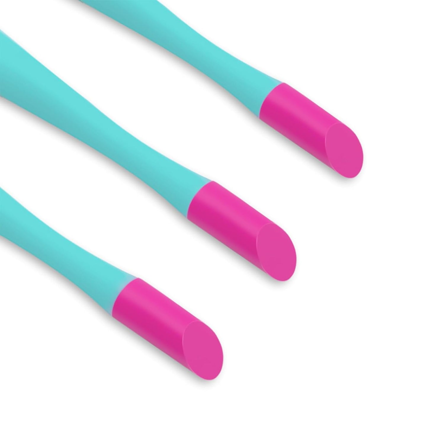 IVON 3pcs Cuticle Trimmer Pusher, Rubber Tip Soft on Nail Bed