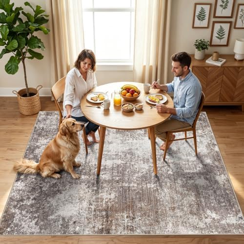 Square Area Rug 6x6 Washable – Non Slip Modern Abstract - Image 5