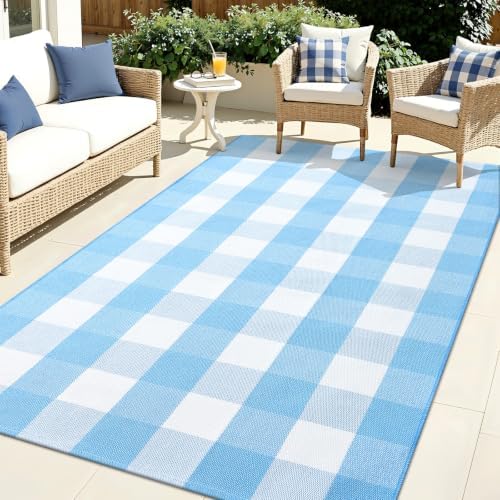 OLANLY Fall Door Mat, Buffalo Plaid Rug - Image 4