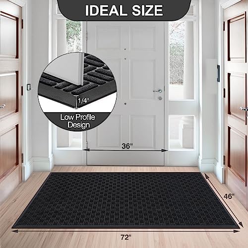 Mibao Front Door Mat Outdoor Entrance, Waterproof Dirt Trapper Doormat - Image 2