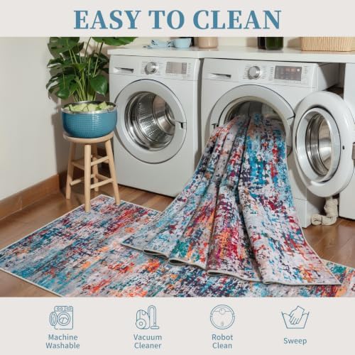Tangsoo Abstract 2x3 Washable Rugs - Image 4