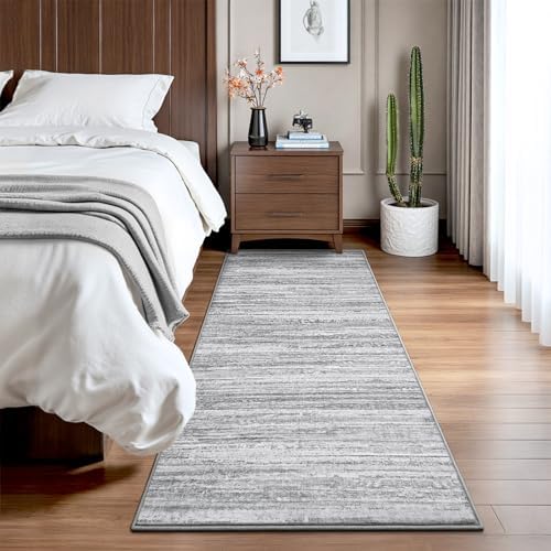 Chicrug 3x8 Grey Washable Runner Rug - Image 2
