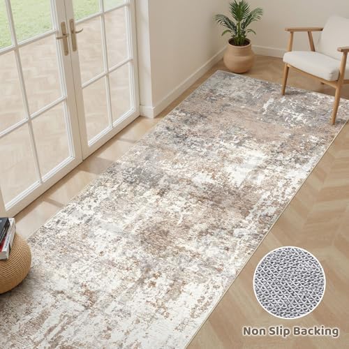 LOONGRUG Runner Rug 3x10 Washable Non-Slip Kitchen Neutral Modern Rug - Image 3