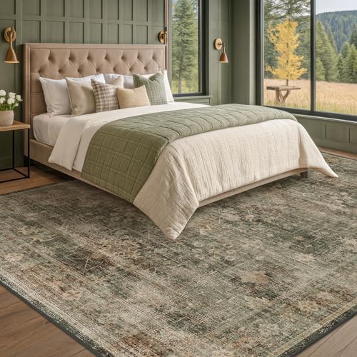 Moss Green 10x14 Extra Large Area Rug - Image 6